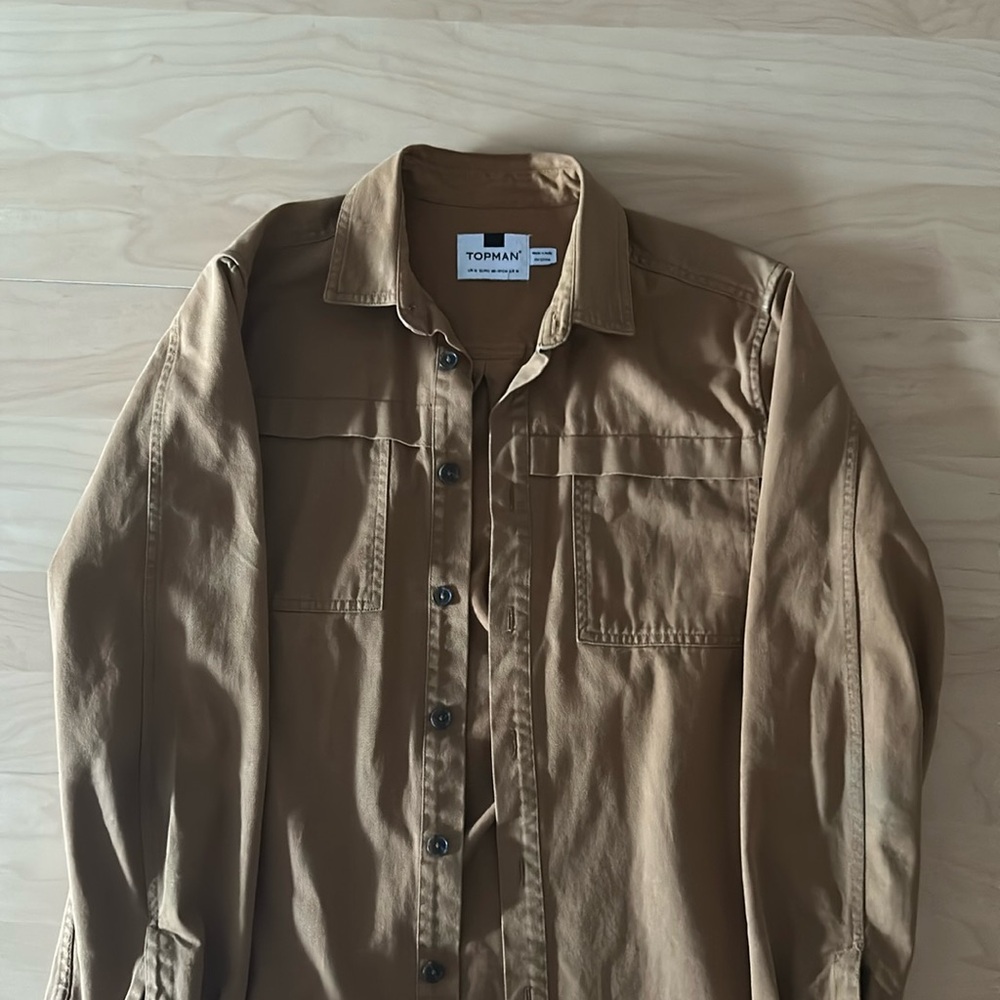 Topman brown shacket / chore coat